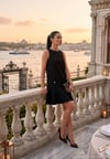 Kolsuz Mini Boy Cepli Mezuniyet Kadın Elbise 6525734 SİYAH