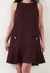 Kolsuz Mini Boy Cepli Mezuniyet Kadın Elbise 6525734 BORDO
