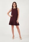 Kolsuz Mini Boy Cepli Mezuniyet Kadın Elbise 6525734 BORDO