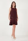 Kolsuz Mini Boy Cepli Mezuniyet Kadın Elbise 6525734 BORDO