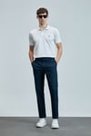 Laon % 100 Pamuk Comfort Fit Düğmeli Erkek Polo Yaka T Shirt 111040206 BEYAZ