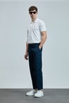 Laon % 100 Pamuk Comfort Fit Düğmeli Erkek Polo Yaka T Shirt 111040206 BEYAZ