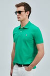 Laon % 100 Pamuk Comfort Fit Düğmeli Erkek Polo Yaka T Shirt 111040206 AÇIK YEŞİL