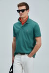 Laon % 100 Pamuk Comfort Fit Düğmeli Erkek Polo Yaka T Shirt 111040206 ÖRDEK YEŞİL