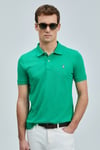 Laon % 100 Pamuk Comfort Fit Düğmeli Erkek Polo Yaka T Shirt 111040206 AÇIK YEŞİL