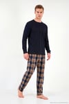 Lastikli Bel Düz Paça Yumuşak Dokulu Polar Erkek Pijama Altı 6098001 Koyu Camel