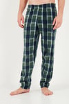 Lastikli Bel Düz Paça Yumuşak Dokulu Polar Erkek Pijama Altı 6098001 YEŞİL