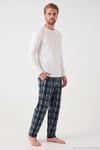 Lastikli Bel Düz Paça Yumuşak Dokulu Polar Erkek Pijama Altı 6098001 YEŞİL