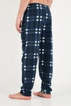 Lastikli Bel Düz Paça Yumuşak Dokulu Polar Erkek Pijama Altı 6098001 LACİVERT-YEŞİL