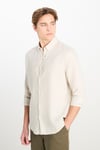 Lee % 100 Keten Regular Fit Klasik Yaka Uzun Kollu Erkek Gömlek L2510549 614 BEJ
