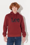 Lee % 100 Pamuk Kapüşonlu Kanguru Cepli Regular Fit Erkek Sweat L212021810 BORDO