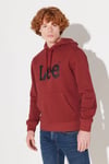 Lee % 100 Pamuk Kapüşonlu Kanguru Cepli Regular Fit Erkek Sweat L212021810 BORDO