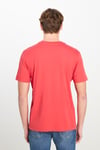 Lee  % 100 Pamuk Regular Fit Bisiklet Yaka Logolu Erkek T Shirt ML60UFQ 512 KORAL