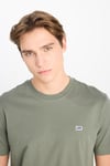 Lee % 100 Pamuk Regular Fit Bisiklet Yaka Logolu Erkek T Shirt ML60UFQ 801 KOYU HAKİ