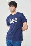 Lee % 100 Pamuk Regular Fit Bisiklet Yaka Erkek T Shirt L65QAIEE 410 LACİVERT