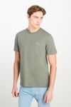 Lee % 100 Pamuk Regular Fit Bisiklet Yaka Logolu Erkek T Shirt ML60UFQ 801 KOYU HAKİ