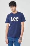 Lee % 100 Pamuk Regular Fit Bisiklet Yaka Erkek T Shirt L65QAIEE 410 LACİVERT