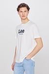 Lee % 100 Pamuk Regular Fit Bisiklet Yaka Erkek T Shirt L2510154 104 EKRU
