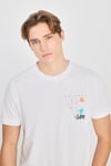 Lee % 100 Pamuk Regular Fit Bisiklet Yaka Baskılı Erkek T Shirt L2510319100 BEYAZ
