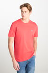 Lee  % 100 Pamuk Regular Fit Bisiklet Yaka Logolu Erkek T Shirt ML60UFQ 512 KORAL