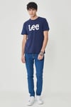 Lee % 100 Pamuk Regular Fit Bisiklet Yaka Erkek T Shirt L65QAIEE 410 LACİVERT