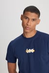 Lee % 100 Pamuk Regular Fit Bisiklet Yaka Logolu Erkek T Shirt L241521 410 LACİVERT