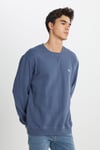 Lee % 100 Pamuk Regular Fit Bisiklet Yaka Şardonlu Erkek Sweat L81IRY 315 KOYU MAVİ