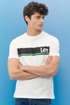 Lee % 100 Pamuk Regular Fit Bisiklet Yaka Erkek T Shirt L211918 102 EKRU