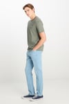 Lee % 100 Pamuk Regular Fit Bisiklet Yaka Logolu Erkek T Shirt ML60UFQ 801 KOYU HAKİ