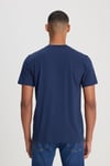 Lee % 100 Pamuk Regular Fit Bisiklet Yaka Logolu Erkek T Shirt L241521 410 LACİVERT