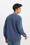 Lee % 100 Pamuk Regular Fit Bisiklet Yaka Şardonlu Erkek Sweat L81IRY 315 KOYU MAVİ