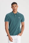 Lee % 100 Pamuk Regular Fit Düğmeli Erkek Polo Yaka T Shirt ML61ARLOT YEŞİL