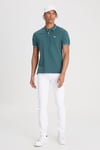 Lee % 100 Pamuk Regular Fit Düğmeli Erkek Polo Yaka T Shirt ML61ARLOT YEŞİL