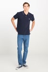 Lee % 100 Pamuk Regular Fit Düğmeli Erkek Polo Yaka T Shirt ML61ARL35335 LACİVERT