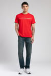 Lee Cooper % 100 Pamuk Regular Fit Bisiklet Yaka Logolu Erkek T Shirt 252 LCM 242023 3101 KIRMIZI