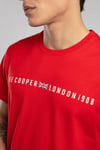 Lee Cooper % 100 Pamuk Regular Fit Bisiklet Yaka Logolu Erkek T Shirt 252 LCM 242023 3101 KIRMIZI