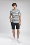 Lee Cooper % 100 Pamuk Regular Fit Bisiklet Yaka Çizgili Erkek T Shirt 252 LCM 242064 1309 EKRU-LACİVERT