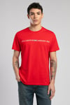 Lee Cooper % 100 Pamuk Regular Fit Bisiklet Yaka Logolu Erkek T Shirt 252 LCM 242023 3101 KIRMIZI