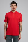 Lee Cooper % 100 Pamuk Regular Fit Düğmeli Erkek Polo Yaka T Shirt 252 LCM 242012 3101 KIRMIZI