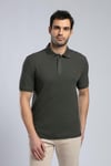 Lee Cooper % 100 Pamuk Regular Fit Düğmeli Erkek Polo Yaka T Shirt 252 LCM 242013 9220 Olive