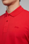 Lee Cooper % 100 Pamuk Regular Fit Düğmeli Erkek Polo Yaka T Shirt 252 LCM 242012 3101 KIRMIZI