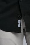 Lee Cooper Pamuk ve Keten Karışımlı Regular Fit Kısa Kollu Erkek Gömlek 252 LCM 241017 8101 SİYAH