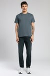 Lee Cooper Pamuk ve Modal Karışımlı Regular Fit Bisiklet Yaka Erkek T Shirt 252 LCM 242005 2601 İNDİGO