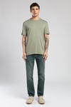 Lee Cooper Pamuk ve Modal Karışımlı Regular Fit Bisiklet Yaka Erkek T Shirt 252 LCM 242005 5201 HAKİ