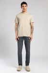 Lee Cooper Pamuk ve Modal Karışımlı Regular Fit Bisiklet Yaka Erkek T Shirt 252 LCM 242005 1201 BEJ