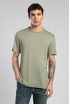 Lee Cooper Pamuk ve Modal Karışımlı Regular Fit Bisiklet Yaka Erkek T Shirt 252 LCM 242005 5201 HAKİ