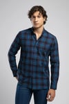Lee Cooper Pamuklu Regular Fit Ekoseli Uzun Kollu Erkek Gömlek 261 LCM 241075 2546 LACİVERT-SAKS