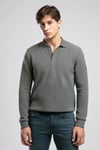 Lee Cooper Pamuklu Regular Fit Erkek Polo Yaka Sweat 261 LCM 241067 9220 Olive