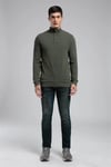 Lee Cooper Pamuklu Regular Fit Fermuarlı Dik Yaka Erkek Sweat 261 LCM 241068 5201 HAKİ