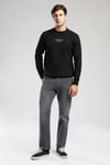 Lee Cooper Pamuklu Regular Fit Logolu Bisiklet Yaka Erkek Sweat 261 LCM 241040 8101 SİYAH